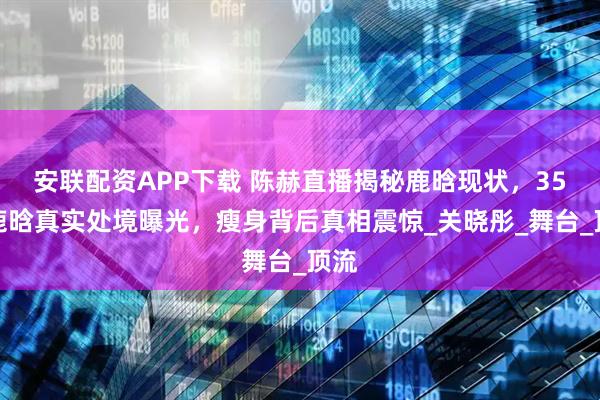 安联配资APP下载 陈赫直播揭秘鹿晗现状，35岁鹿晗真实处境曝光，瘦身背后真相震惊_关晓彤_舞台_顶流