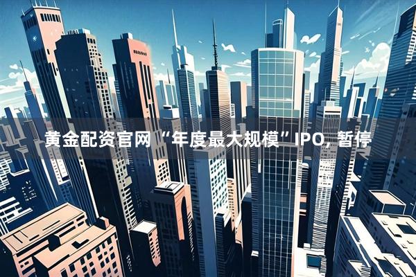 黄金配资官网 “年度最大规模”IPO, 暂停