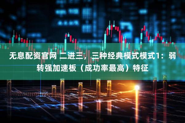 无息配资官网 二进三,三种经典模式模式1:弱转强加速板(成功率最高)特征